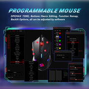 Redragon S101M-KS Gaming Keyboard and Mouse Wireless with Tri-Mode, RGB Keyboard and 4800 DPI Gaming Mouse, 10 Independent Multimedia Keys for Wins, PC, Computer, Wireless S101 Ideal for Gamer