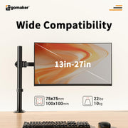 ERGOMAKER Dual Monitor Mount, Height Adjustable Swivel for 13-27" Screens