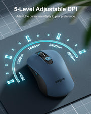 wegear USB Wireless Mouse for Laptop PC Mac, 2.4GHz Cordless Mouse-Black