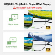 ACASIS USB C Hub 10Gbps, USB C to 4K 60Hz HDMI Adapter for Laptop/MacBook