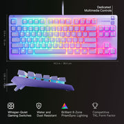 SteelSeries USB Apex 5 Hybrid Mechanical Gaming Keyboard – Per-Key RGB Illumination – Aircraft Grade Aluminum Alloy Frame – OLED Smart Display (Hybrid Blue Switch)