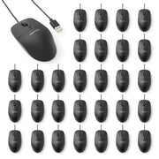 Amazon Basics 3-Button USB Wired Mouse with Responsive Tracking, Plug & Play, Compatible with Windows and Mac, Black