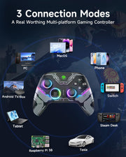 EasySMX X15 Wireless PC Controller for Gaming, Hall Effect Joysticks