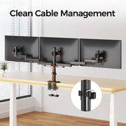 Suptek Dual LED LCD Monitor Stand up Desk Mount for 2 / Two Screens up to 32 inch Extra Tall 31.5" Pole Heavy Duty Fully Adjustable Stand Vertical Array (MD6802)