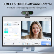 EMEET NOVA 4K Webcam for PC, Ultra 4K HD, PDAF Autofocus, Dual Omni Mics