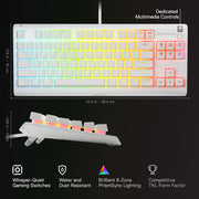 SteelSeries USB Apex 5 Hybrid Mechanical Gaming Keyboard – Per-Key RGB Illumination – Aircraft Grade Aluminum Alloy Frame – OLED Smart Display (Hybrid Blue Switch)