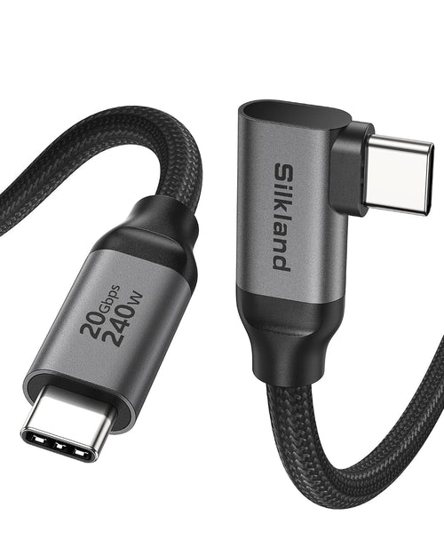 Silkland USB C Monitor Cable Right Angle 5FT, 8K@30Hz 5K/4K@60Hz Display