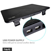 havit HV-F2056 Laptop Cooling Pad for 15.6-17 Inch Laptops, Black