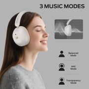 Monster Persona 6th ANC Active Noise Cancelling Headphones, Bluetooth Headphones Over Ear with Bluetooth 6.0, 60H Playtime, HiFi Stereo Audio, 3 EQ Modes, Wireless Headphones for Work Travel, White