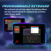 Redragon S101M-KS Gaming Keyboard and Mouse Wireless with Tri-Mode, RGB Keyboard and 4800 DPI Gaming Mouse, 10 Independent Multimedia Keys for Wins, PC, Computer, Wireless S101 Ideal for Gamer
