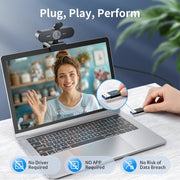 EMEET NOVA 4K Webcam for PC, Ultra 4K HD, PDAF Autofocus, Dual Omni Mics