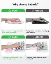 Mouse Pad with Wrist Rest for Desktop Large Ergonomic Mouse Mat(Black)