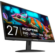 Sceptre 24-inch Prime Monitor Thin 1080p LED Monitor 99% sRGB 2x HDMI VGA Build-in Speakers, Machine Black (E248W-19203R 2025 Series)