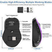 Mouse for MacBook Bluetooth Wireless Mice Laptop Mac Pro iPad with Jiggler