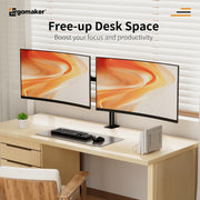 ERGOMAKER Dual Monitor Mount, Height Adjustable Swivel for 13-27" Screens