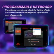 Redragon S101M-KS Gaming Keyboard and Mouse Wireless with Tri-Mode, RGB Keyboard and 4800 DPI Gaming Mouse, 10 Independent Multimedia Keys for Wins, PC, Computer, Wireless S101 Ideal for Gamer