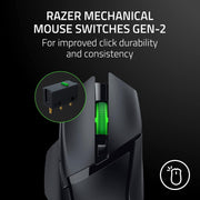 Razer Basilisk V3 X HyperSpeed Customizable Wireless Gaming Mouse, Black
