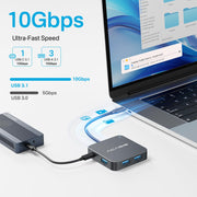 ACASIS USB C Hub 10Gbps, USB C to 4K 60Hz HDMI Adapter for Laptop/MacBook