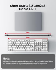 Silkland USB C Monitor Cable Right Angle 5FT, 8K@30Hz 5K/4K@60Hz Display