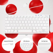 Macally Small USB Wired Keyboard for Mac and Windows - 78 Scissor Keys, 13 Shortcut Compatible Apple Keyboard - Mini Compact USB Computer Keyboard That Saves Space and Looks Great - Space Grey