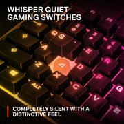 SteelSeries USB Apex 5 Hybrid Mechanical Gaming Keyboard – Per-Key RGB Illumination – Aircraft Grade Aluminum Alloy Frame – OLED Smart Display (Hybrid Blue Switch)