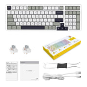 HUO JI E-Yooso Creamy Mechanical Keyboard Wired, RGB Backlit, White