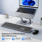 TECKNET Wireless Keyboard Rechargeable 2.4G Ultra-Slim, Comfortable Typing