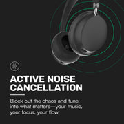Raycon Essential Bluetooth Headphones - Over The Ear, Active Noise Cancelling Wireless Headphones + Awareness Mode, Bluetooth Headset with Mic, 50 Hours of Battery Life (Blue)
