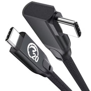 6 inch USB C to USB C Cable Right Angle, 0.5ft Short USB-C Cable 90 Degree