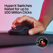 HyperX Pulsefire Haste 2 – Wireless Gaming Mouse- Ultra Lightweight, 61g, 100 Hour Battery Life, Dual Wireless Connectivity, Precision Sensor - Black