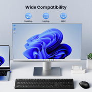 TECKNET Wireless Keyboard Rechargeable 2.4G Ultra-Slim, Comfortable Typing