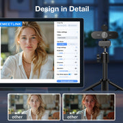 EMEET NOVA 4K Webcam for PC, Ultra 4K HD, PDAF Autofocus, Dual Omni Mics