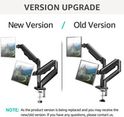 Dual Monitor Arm Desk Mount Fits Max 32 inch Screens, Holds 4.4 to 19.8lbs