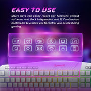 Redragon S101M-KS Gaming Keyboard and Mouse Wireless with Tri-Mode, RGB Keyboard and 4800 DPI Gaming Mouse, 10 Independent Multimedia Keys for Wins, PC, Computer, Wireless S101 Ideal for Gamer