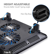 havit HV-F2056 Laptop Cooling Pad for 15.6-17 Inch Laptops, Black