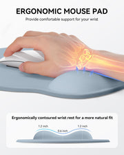 Mouse Pad with Wrist Rest for Desktop Large Ergonomic Mouse Mat(Black)