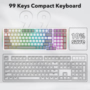 HUO JI E-Yooso Creamy Mechanical Keyboard Wired, RGB Backlit, White