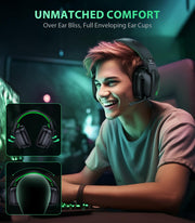 Vakedy Wired Gaming Headset for Xbox,PS5,PS4,PC,Switch, RGB 50mm Drivers