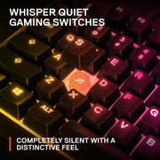 SteelSeries USB Apex 5 Hybrid Mechanical Gaming Keyboard – Per-Key RGB Illumination – Aircraft Grade Aluminum Alloy Frame – OLED Smart Display (Hybrid Blue Switch)