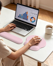 Mouse Pad with Wrist Rest for Desktop Large Ergonomic Mouse Mat(Black)