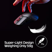 HyperX Pulsefire Haste 2 – Wireless Gaming Mouse- Ultra Lightweight, 61g, 100 Hour Battery Life, Dual Wireless Connectivity, Precision Sensor - Black