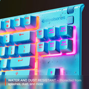 SteelSeries USB Apex 5 Hybrid Mechanical Gaming Keyboard – Per-Key RGB Illumination – Aircraft Grade Aluminum Alloy Frame – OLED Smart Display (Hybrid Blue Switch)