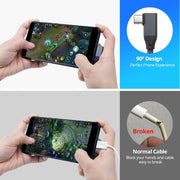6 inch USB C to USB C Cable Right Angle, 0.5ft Short USB-C Cable 90 Degree