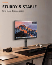 Suptek Dual LED LCD Monitor Stand up Desk Mount for 2 / Two Screens up to 32 inch Extra Tall 31.5" Pole Heavy Duty Fully Adjustable Stand Vertical Array (MD6802)