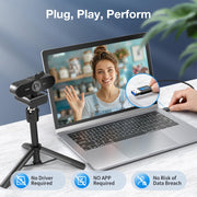 EMEET NOVA 4K Webcam for PC, Ultra 4K HD, PDAF Autofocus, Dual Omni Mics