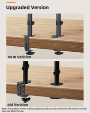Suptek Dual LED LCD Monitor Stand up Desk Mount for 2 / Two Screens up to 32 inch Extra Tall 31.5" Pole Heavy Duty Fully Adjustable Stand Vertical Array (MD6802)