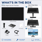 KOORUI 24" FHD IPS PC Monitor, 144Hz Adaptive Sync, Eye Care, Tilt Adjustable, HDMI & VGA, VESA Mount for Home Office, Streaming and Casual Gaming