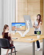 Dual Monitor Arm Desk Mount Fits Max 32 inch Screens, Holds 4.4 to 19.8lbs