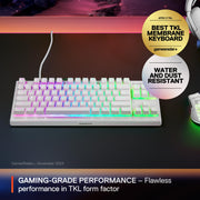 SteelSeries USB Apex 5 Hybrid Mechanical Gaming Keyboard – Per-Key RGB Illumination – Aircraft Grade Aluminum Alloy Frame – OLED Smart Display (Hybrid Blue Switch)