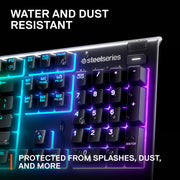 SteelSeries USB Apex 5 Hybrid Mechanical Gaming Keyboard – Per-Key RGB Illumination – Aircraft Grade Aluminum Alloy Frame – OLED Smart Display (Hybrid Blue Switch)